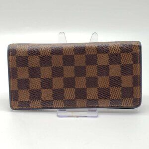 100% Authentic Louis Vuitton Portefeuille Brazza Damier Ebene Long Wallet